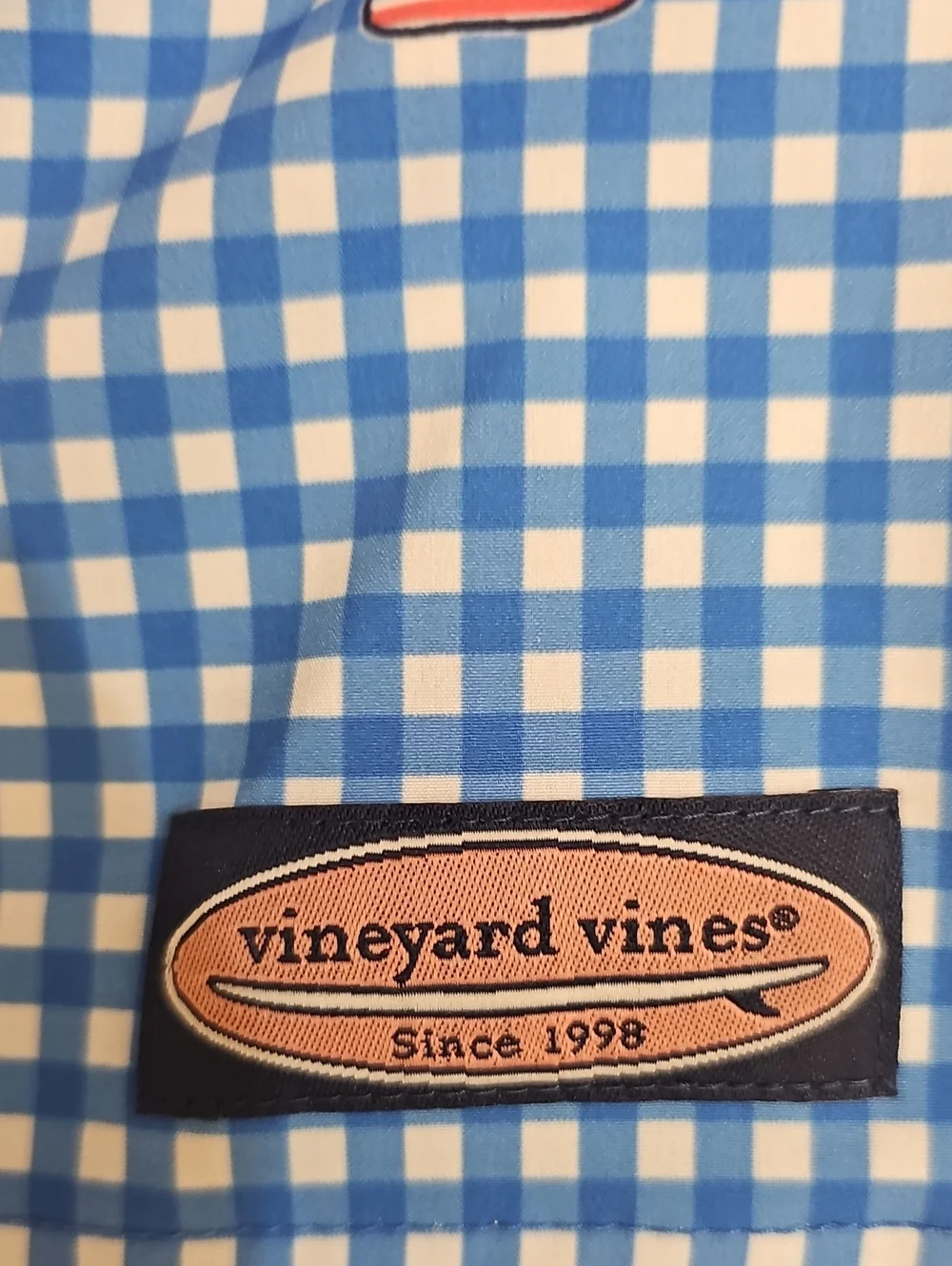 Vineyard Vines Boys Blue Chappy Trunks Ginham Tideblue Board Shorts Swimwear